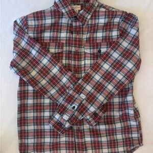 J. Crew NEW Men’s Red Plaid Flannel Button Down Shirt MEDIUM